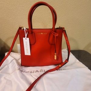 Michael Kors Mercer Satchel in Scarlett